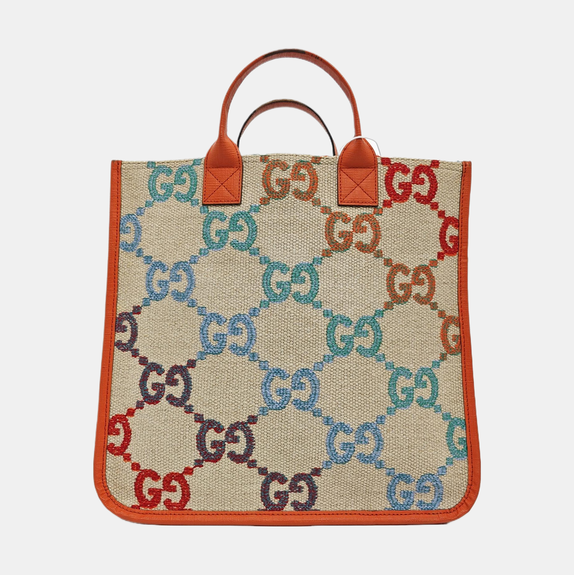 Monogram Fabric Tote Bag Beige