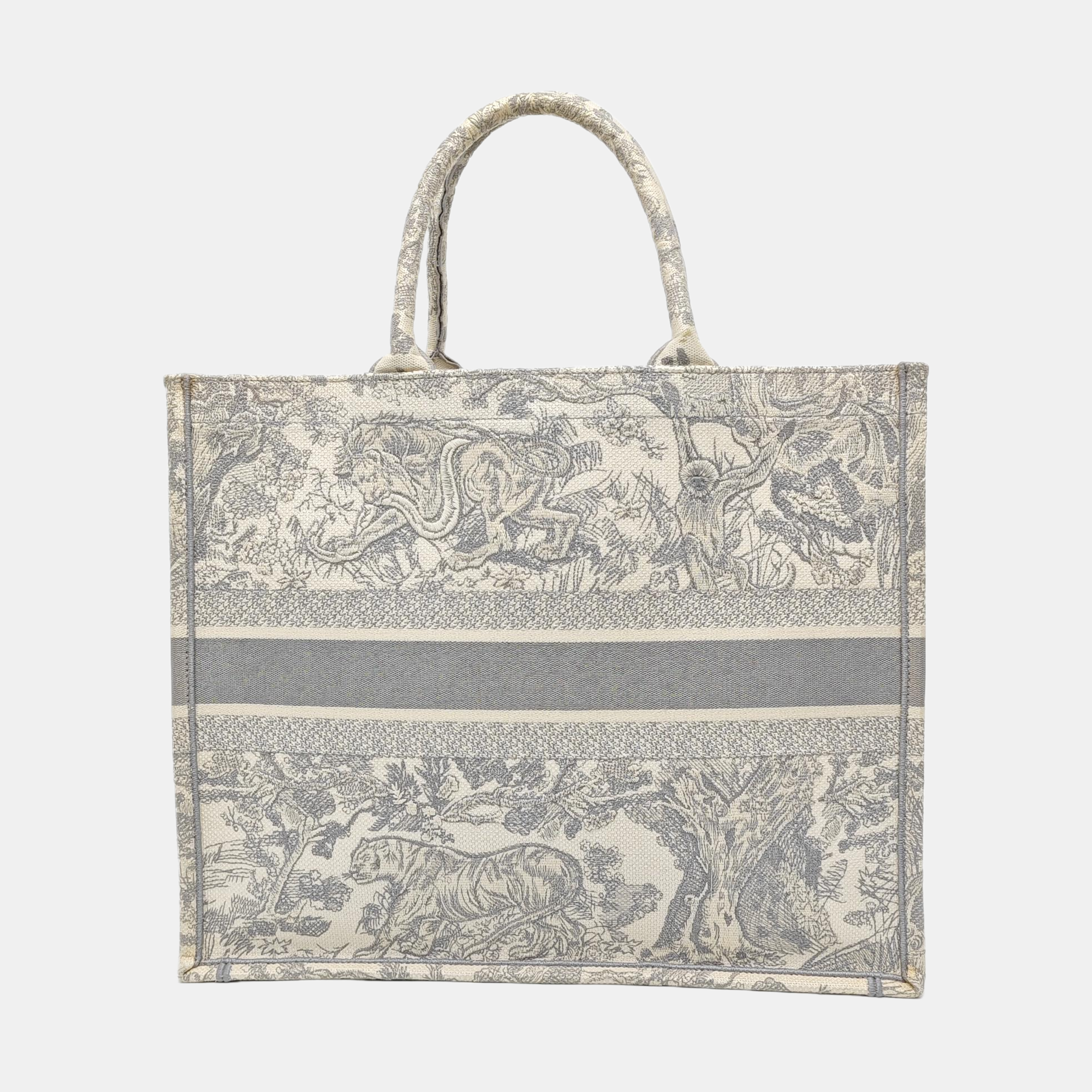 Book Tote Large Fabric Gray