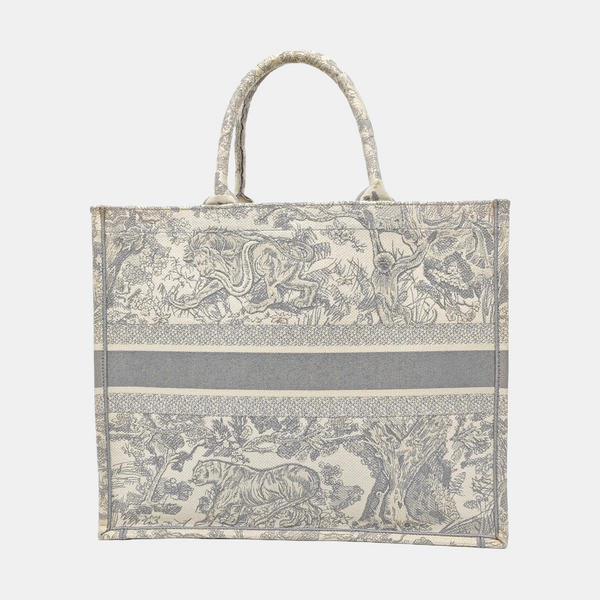 Book Tote Large Fabric Gray