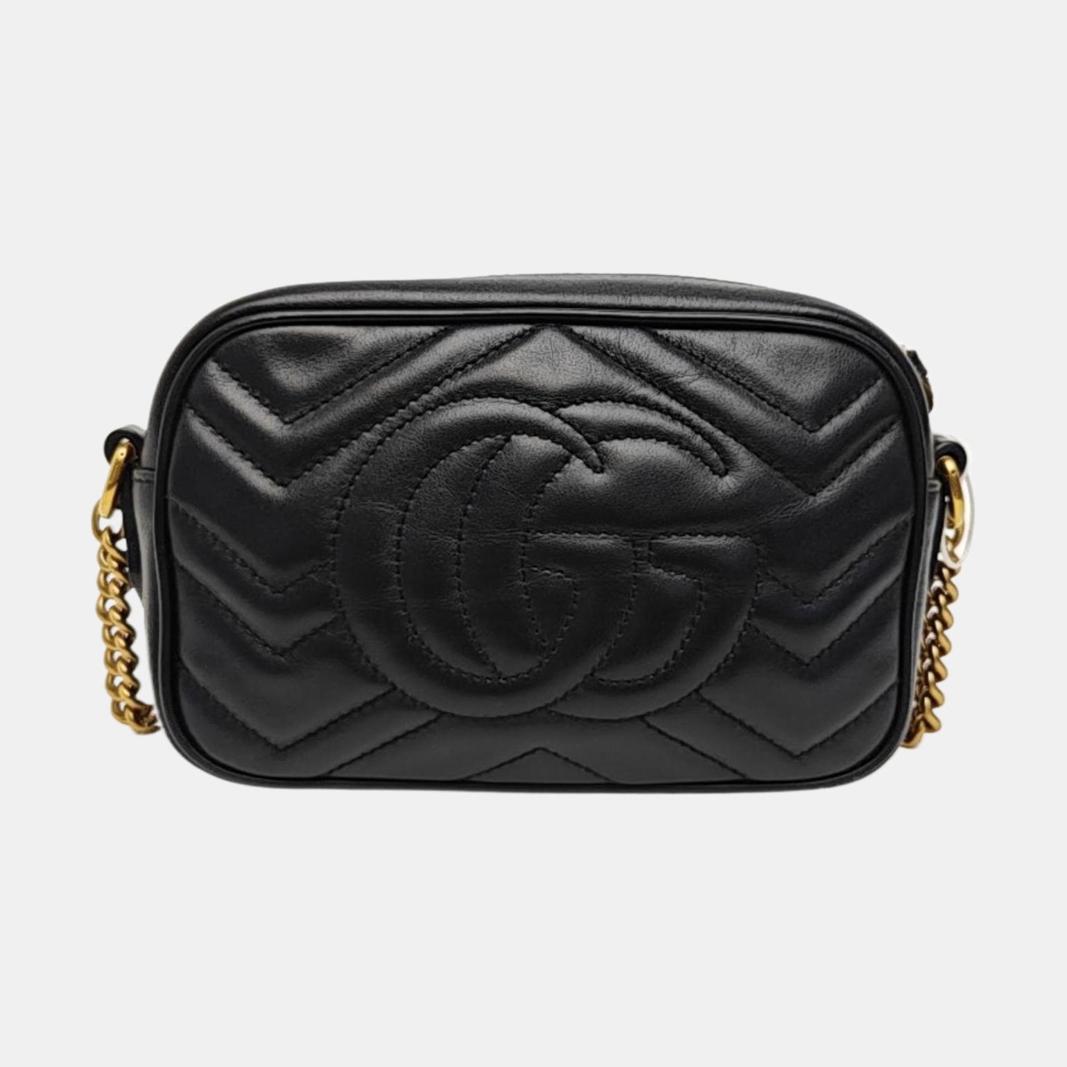 GG Marmont Mini Quilted Calfskin Black