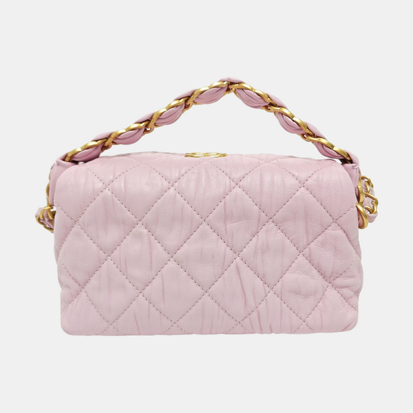 Quilted Lambskin Shoulder Bag Pink