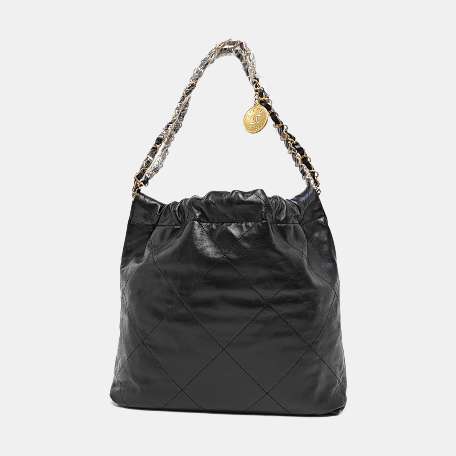 CHANEL 22 Small Quilted Calfskin Black