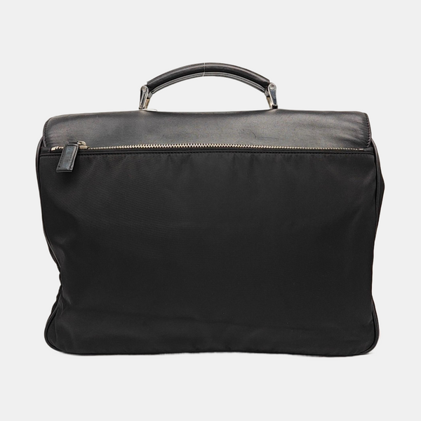 Nylon Top Handle Bag Black