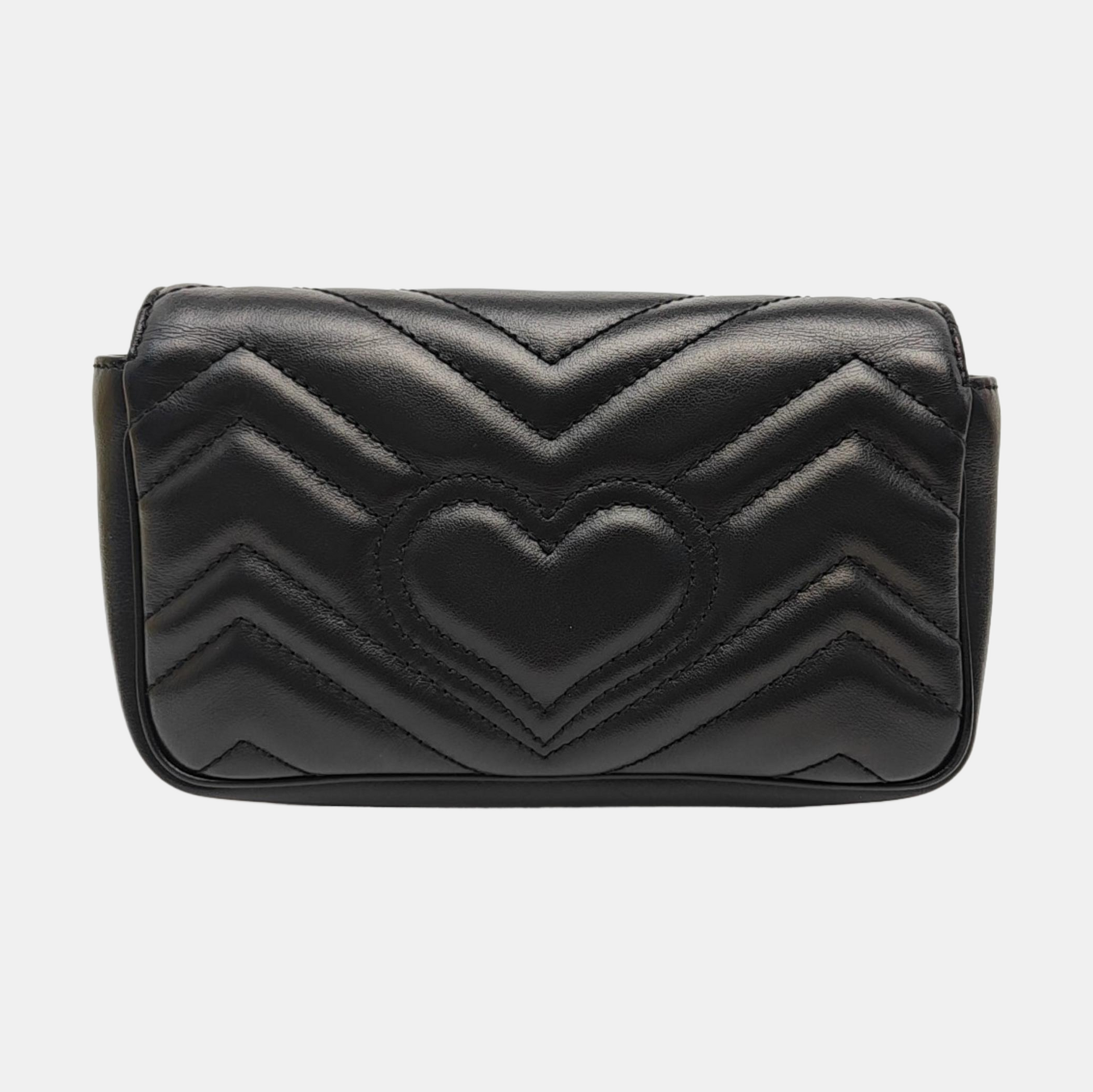 GG Marmont Mini Quilted Calfskin Black