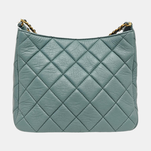 23A HOBO Quilted Lambskin Green