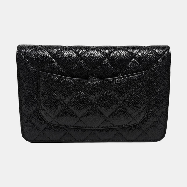 WOC Quilted Grained Calfskin Black
