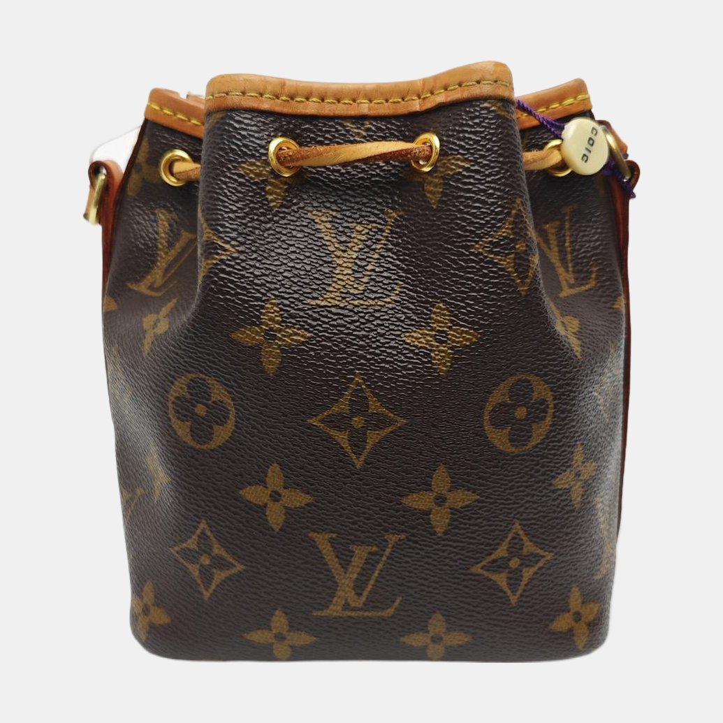 NÉONOÉ Nano Monogram Coated Canvas Brown