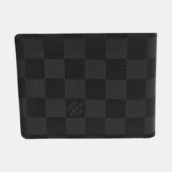 SLENDER Damier Graphite Coated Canvas Gray Wallet