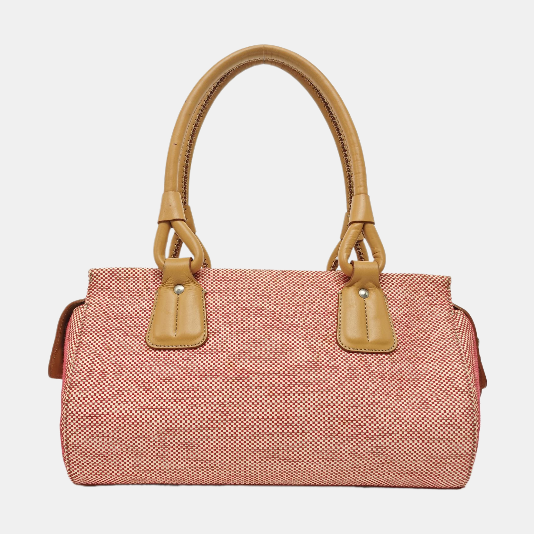 Canvas Top Handle Bag Red
