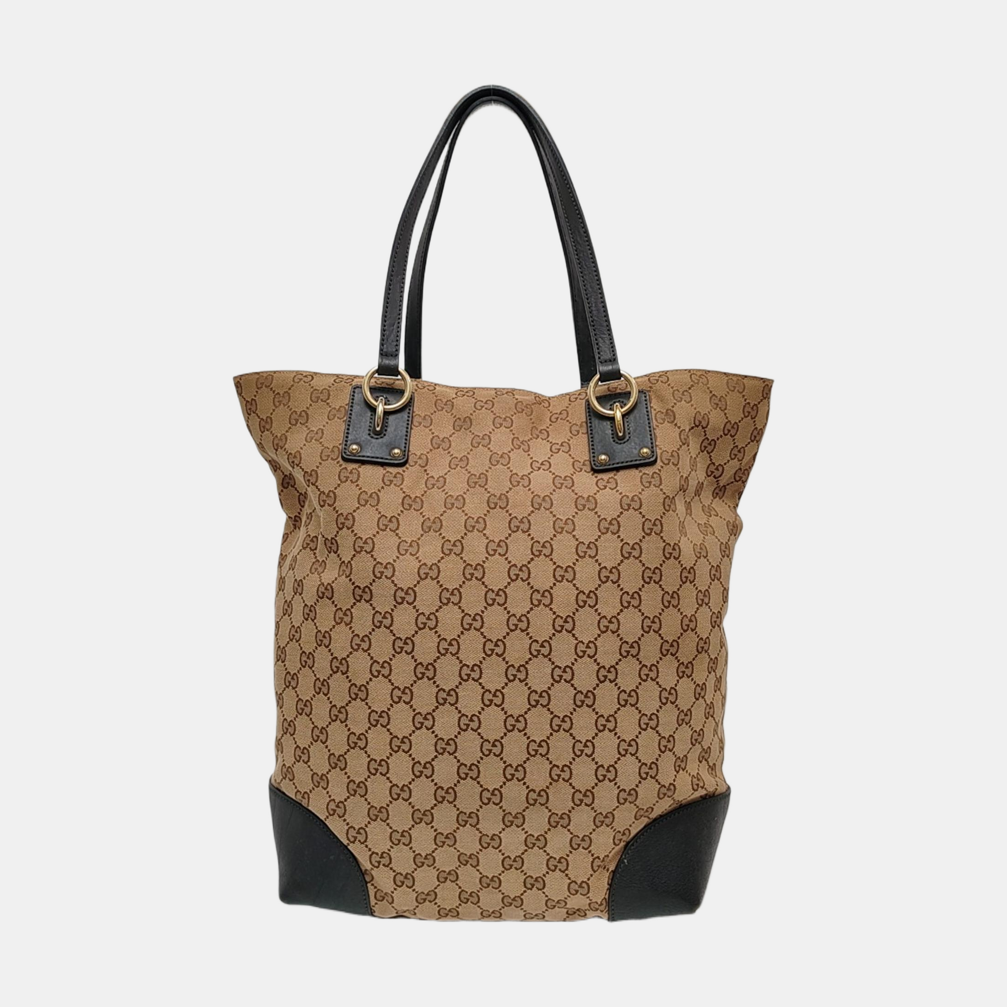 Monogram Canvas Tote Bag Brown