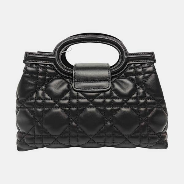 Jolie Top Handle Mini Cannage Lambskin Black