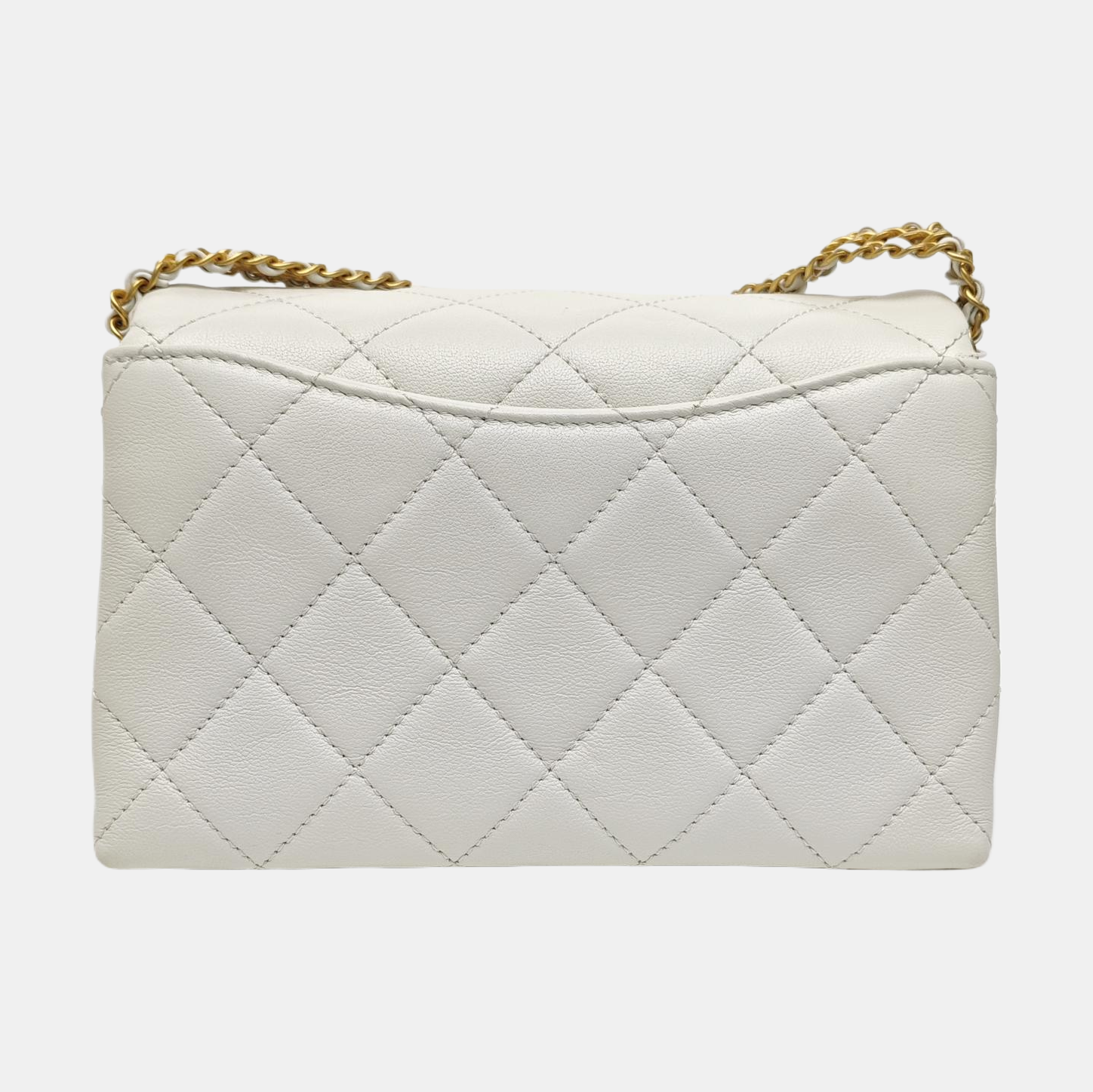 23S Mini Quilted Calfskin White