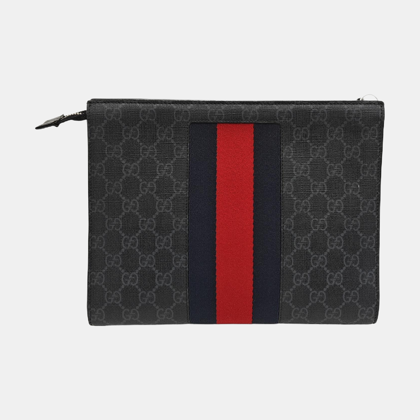 GG Supreme Monogram Coated Canvas Gray