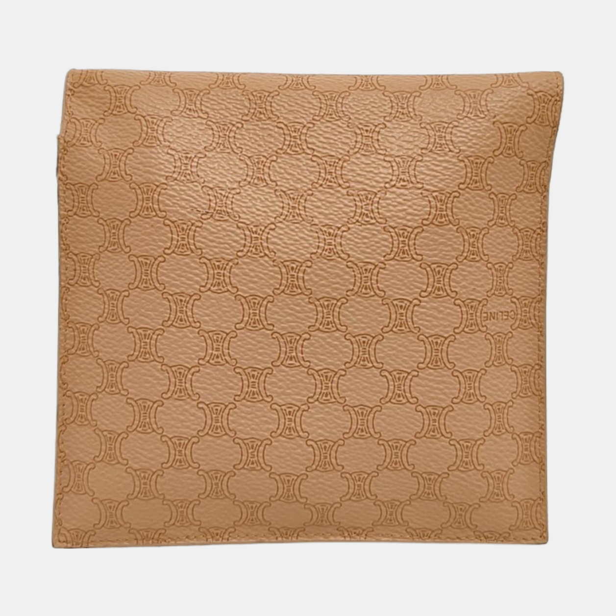Coated Canvas Shoulder Bag Beige