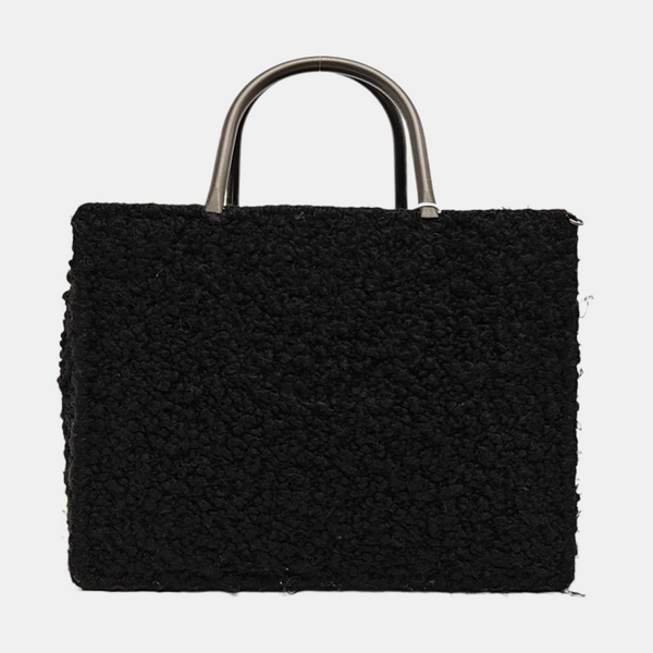 Fabric Top Handle Bag Black