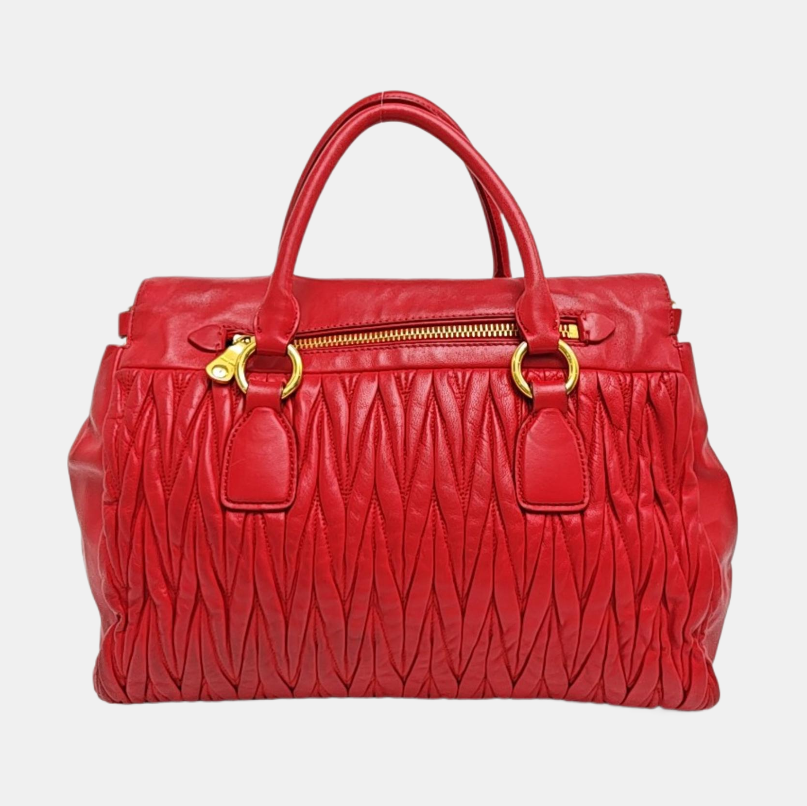 Avenue Quilted Lambskin Red
