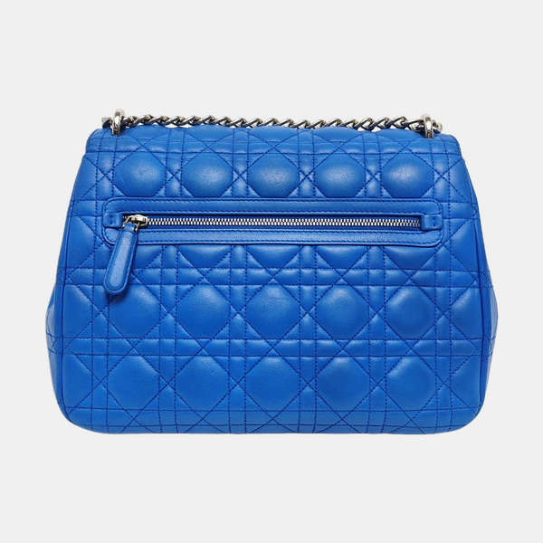 Authenticated pre-owned  Miss Dior Cannage Lambskin Blue - Crossbody Bag at Looply
