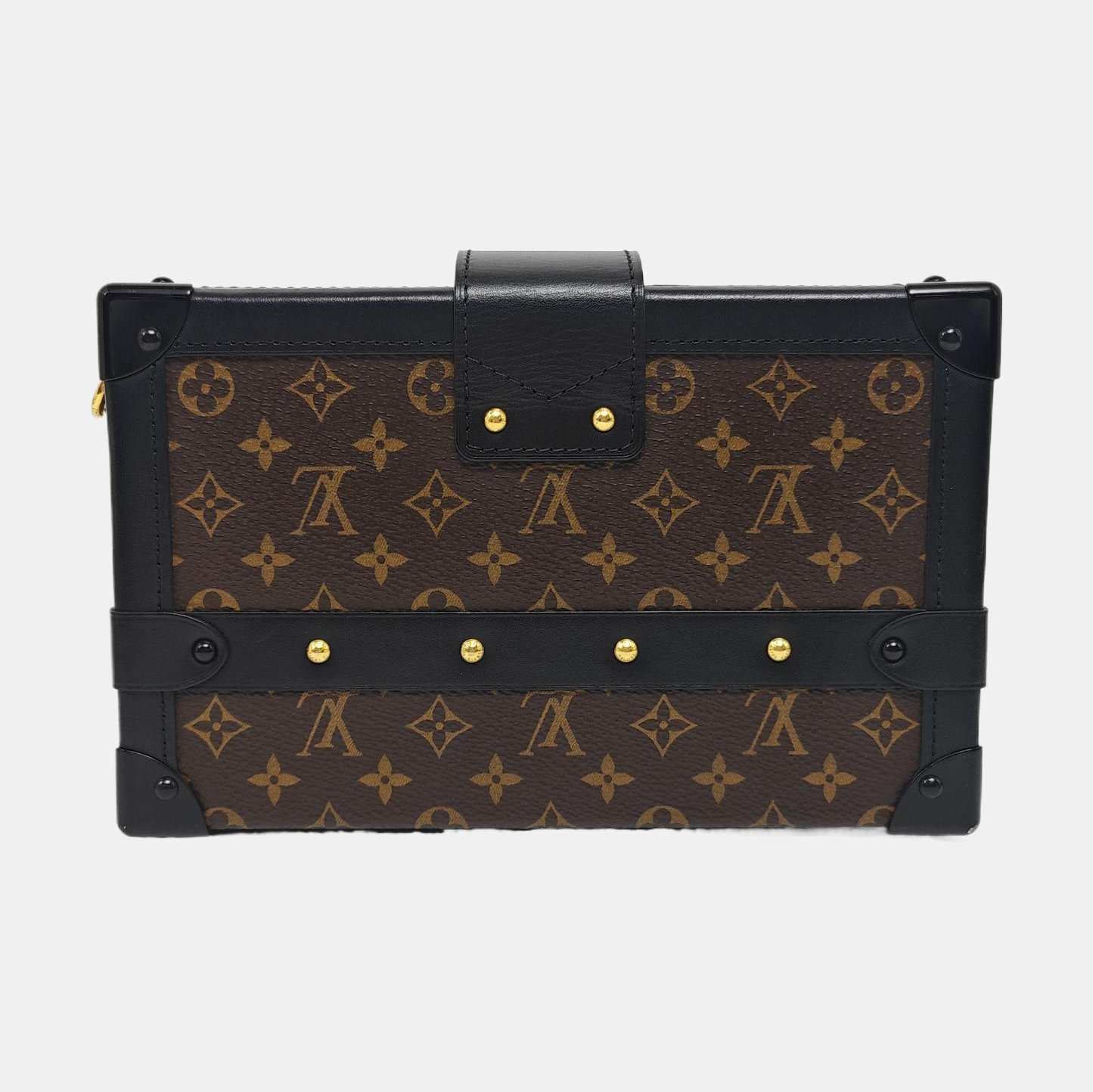 PETITE MALLE Monogram Coated Canvas Brown
