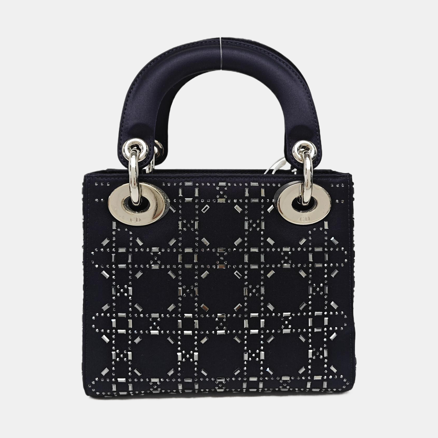 Lady Dior Mini Silk Satin Blue