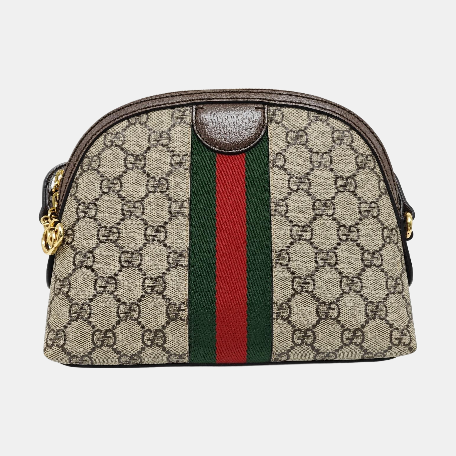 Ophidia Small Monogram Coated Canvas Beige