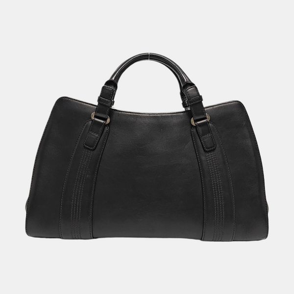Calfskin Top Handle Bag Black