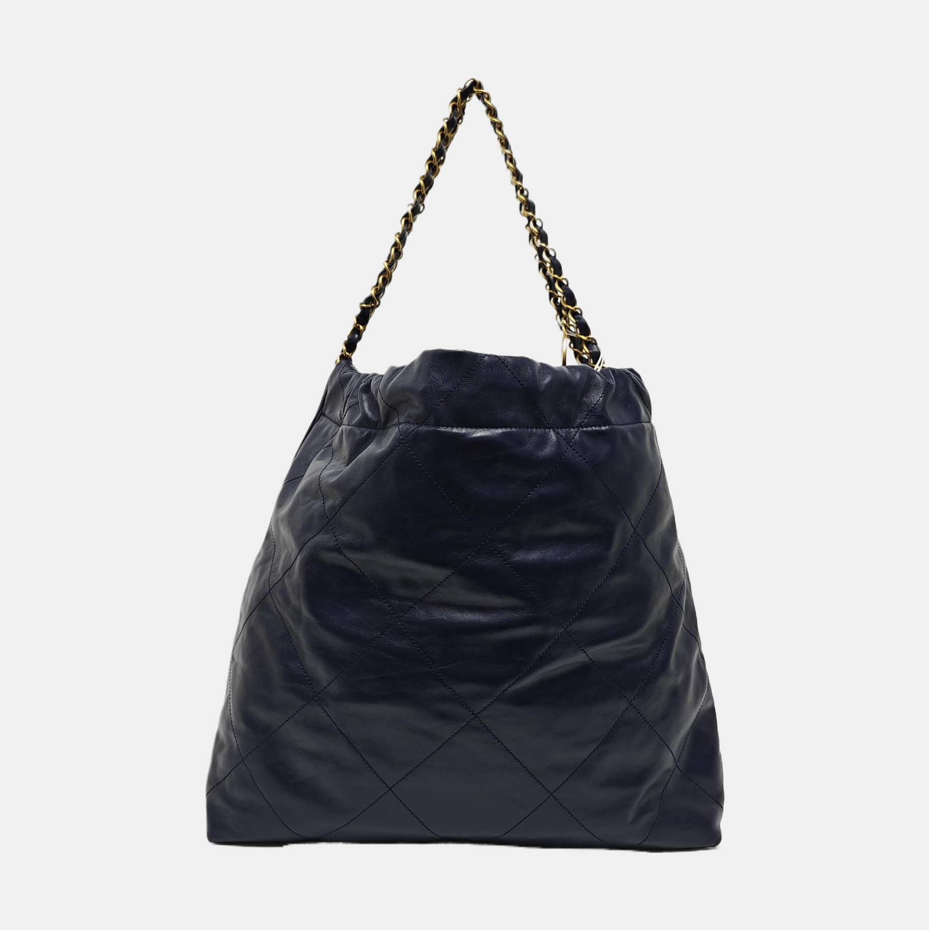 CHANEL 22 Medium Quilted Calfskin Blue