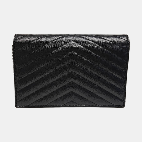 MONOGRAM WOC Chevron Calfskin Black
