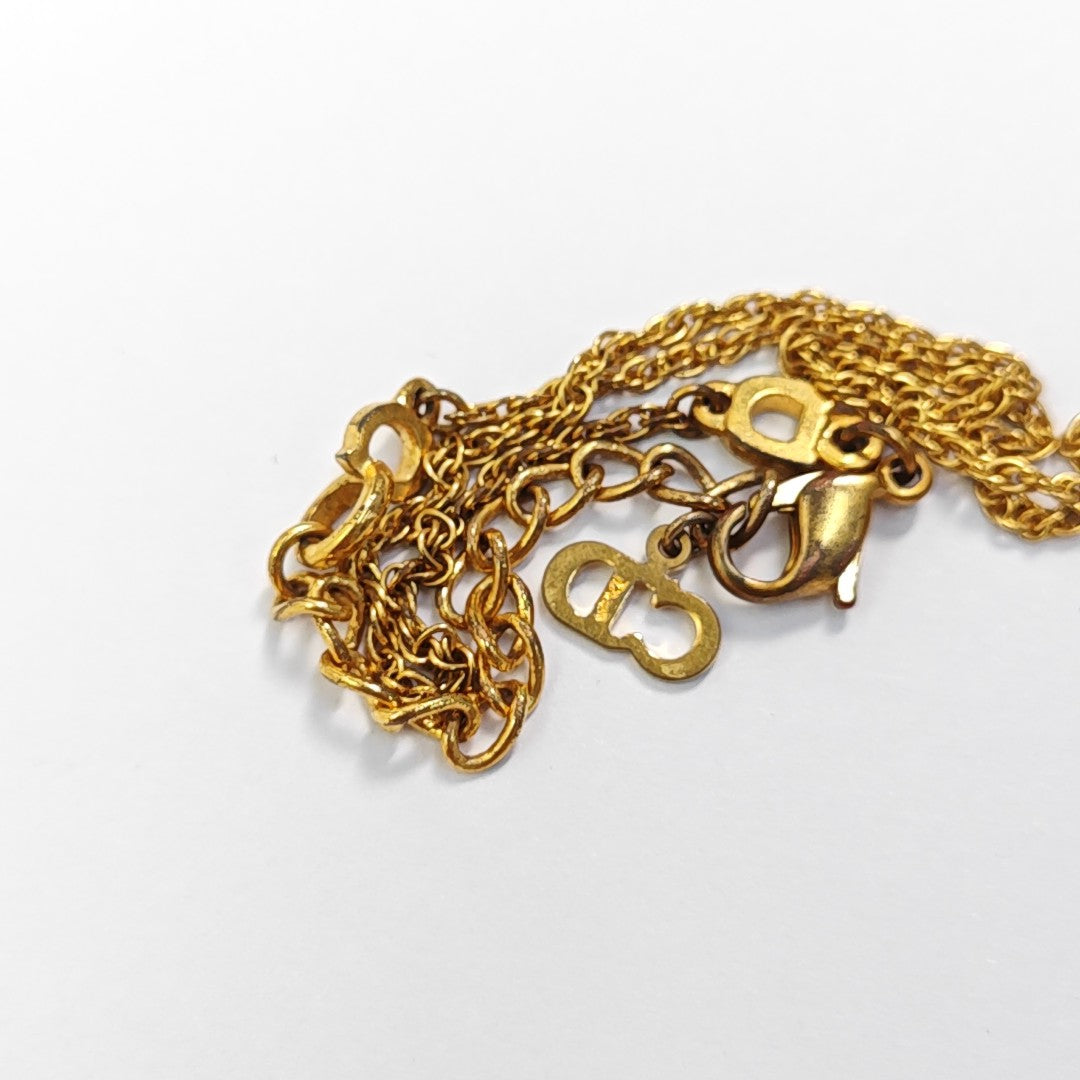 Dog Tag Metal Gold Necklace