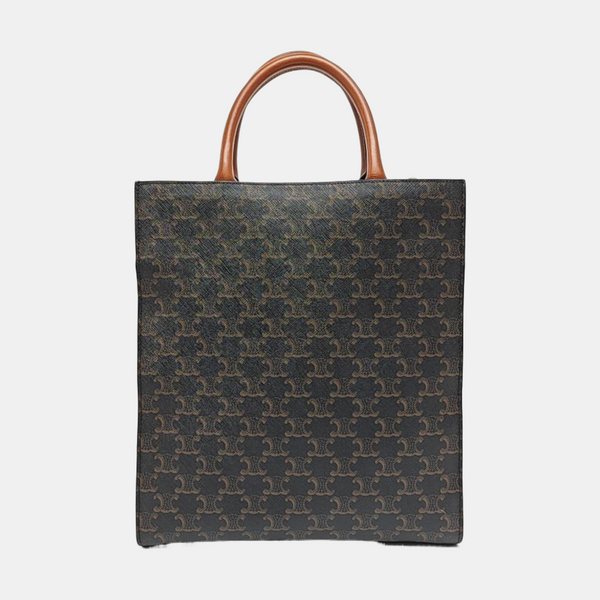 CABAS CELINE Small Coated Canvas Brown