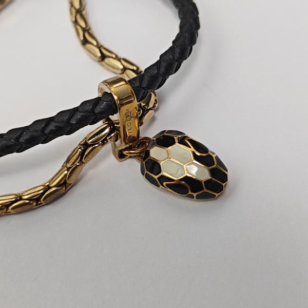 SERPENTI Brass Black Bangle