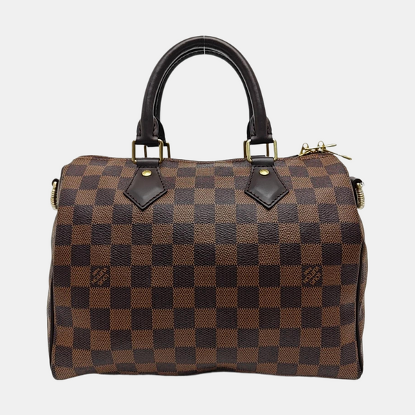 SPEEDY 25 Damier Ebene Coated Canvas Brown