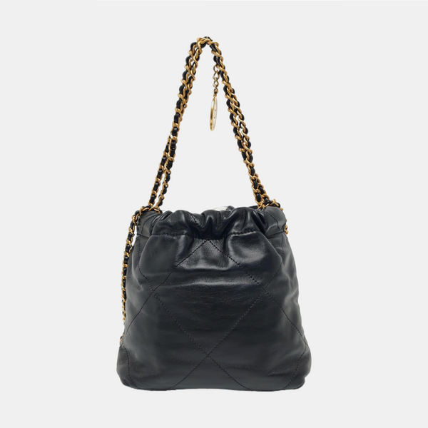 CHANEL 22 Mini Quilted Calfskin Black