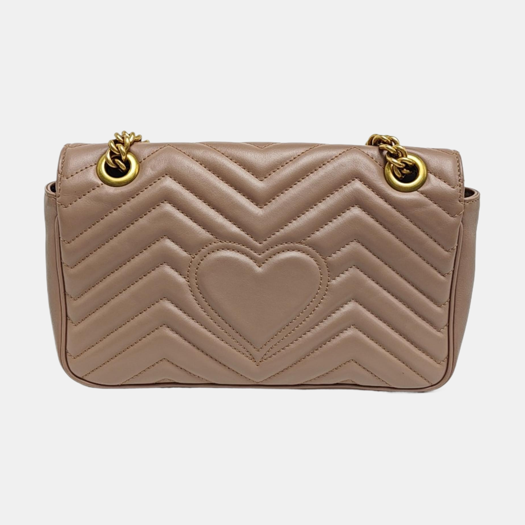 GG Marmont Medium Quilted Calfskin Beige