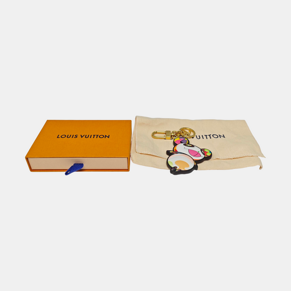 Coated Canvas Bag Charm Multicolor