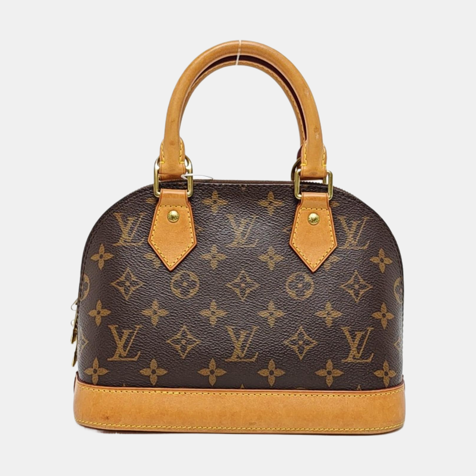 ALMA BB Monogram Coated Canvas Brown