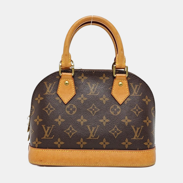 ALMA BB Monogram Coated Canvas Brown