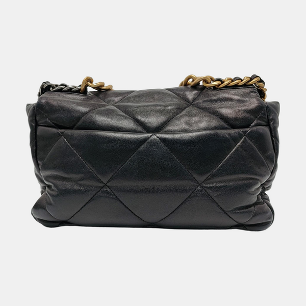 CHANEL 19 Large Quilted Lambskin Black