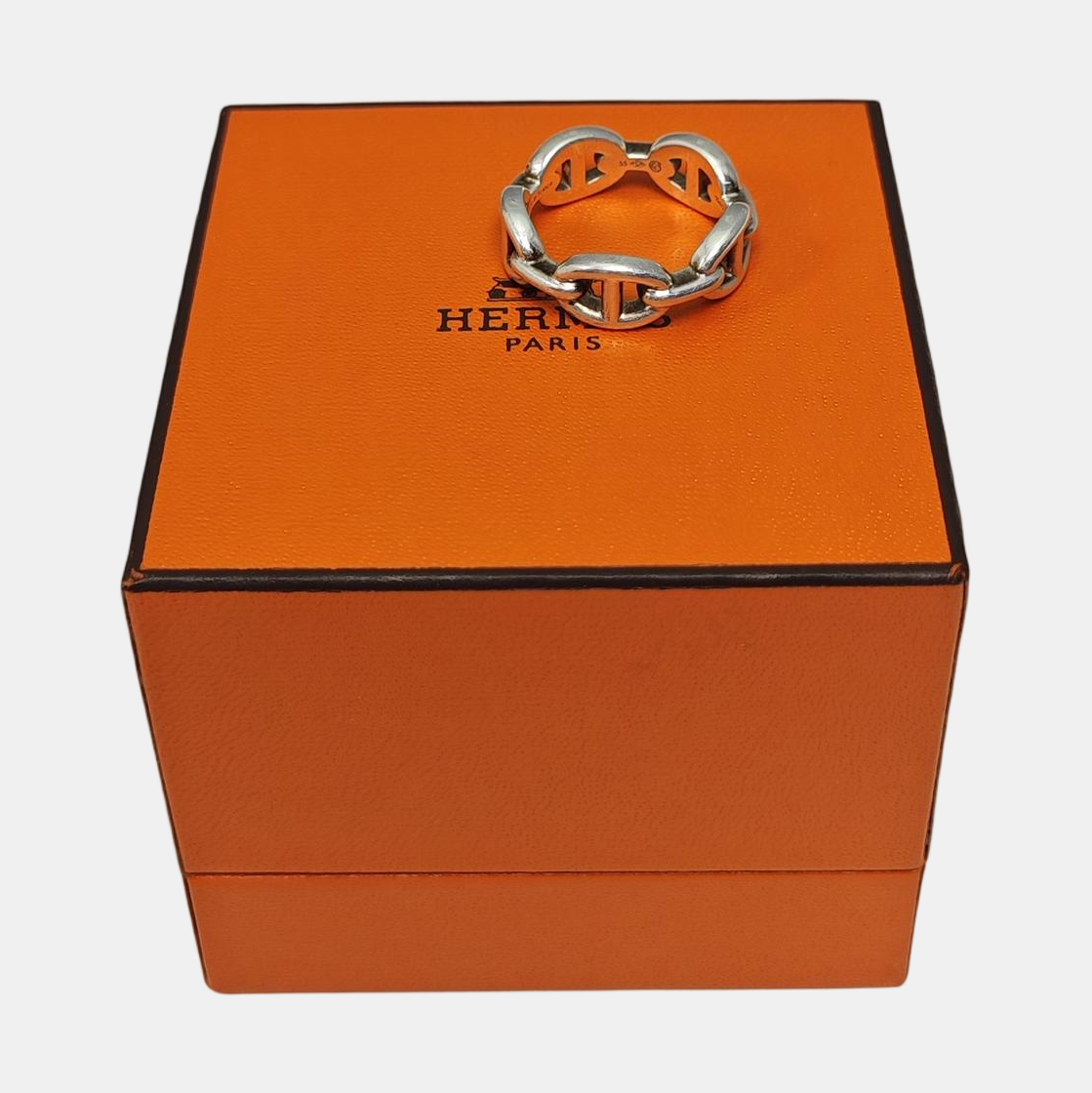Chaine D'ancre Enchainee 925 Sterling Silver Ring EU 55