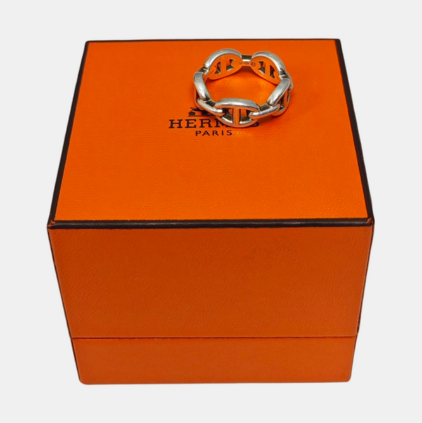 Chaine D'ancre Enchainee 925 Sterling Silver Ring EU 55