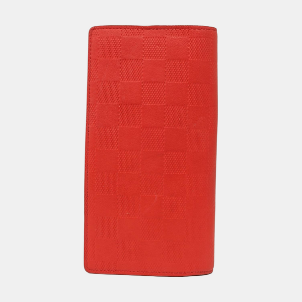 BRAZZA Damier Calfskin Red Wallet