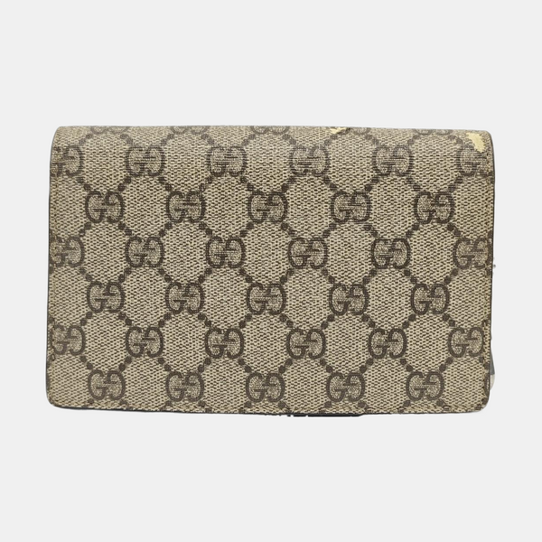 Dionysus Super Mini Monogram Coated Canvas Beige