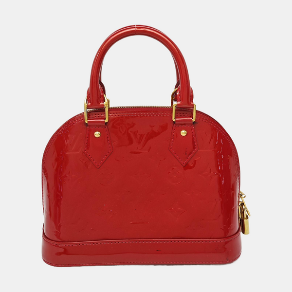 ALMA BB Monogram Patent Leather Red