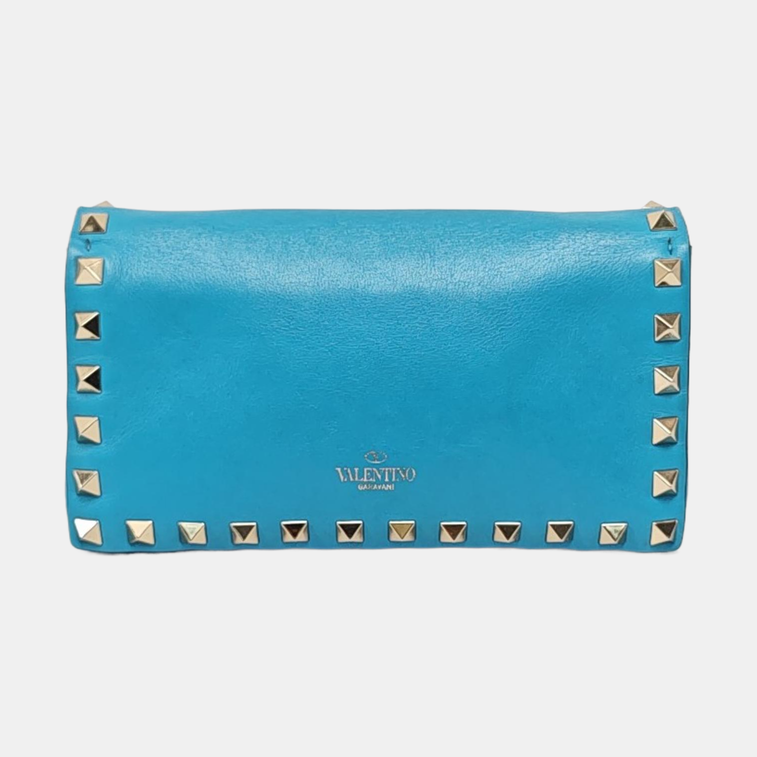 Rockstud Calfskin Blue