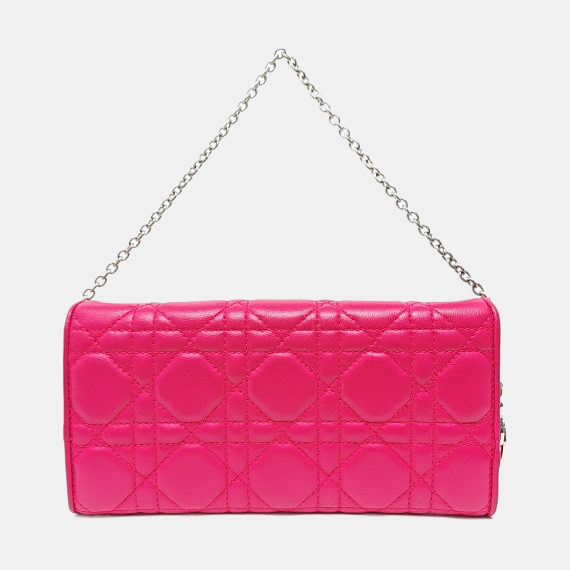 Cannage Lambskin Top Handle Bag Red