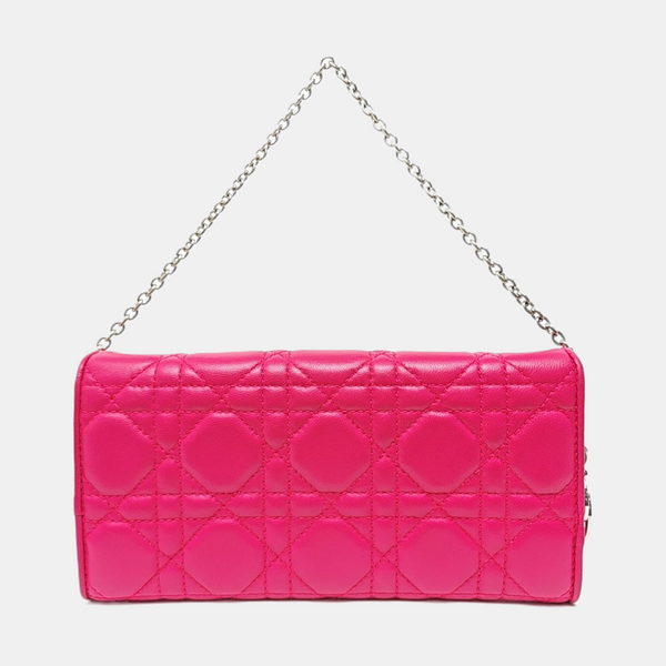 Cannage Lambskin Top Handle Bag Red