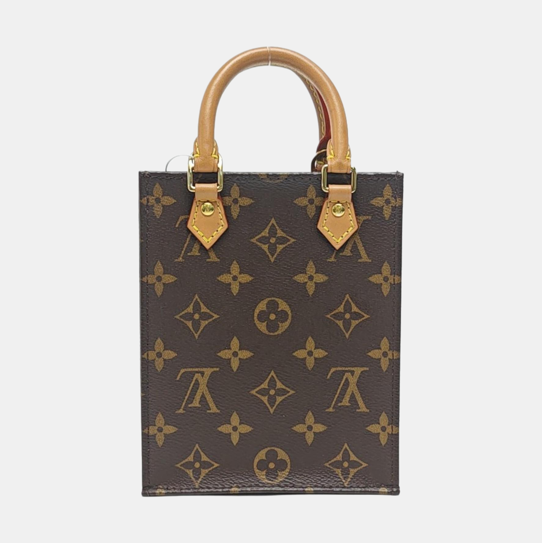 SAC PLAT Mini Monogram Coated Canvas Brown