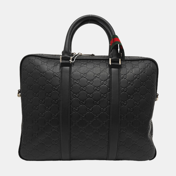 Signature Monogram Calfskin Black