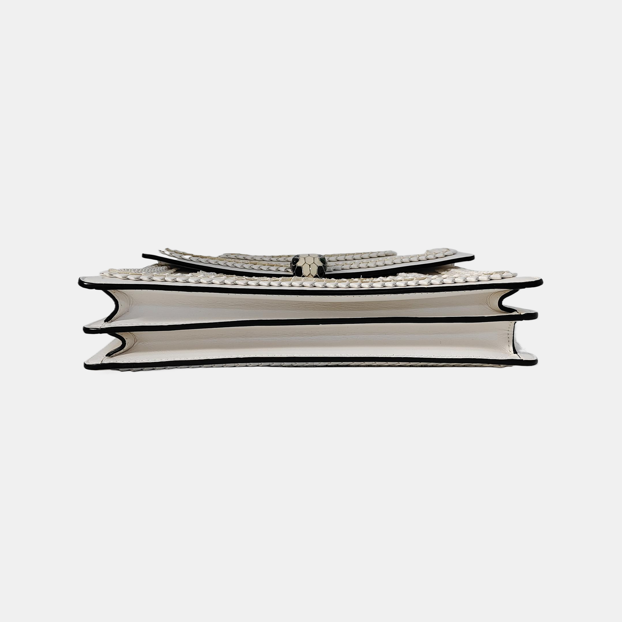 SERPENTI FOREVER Medium Calfskin White