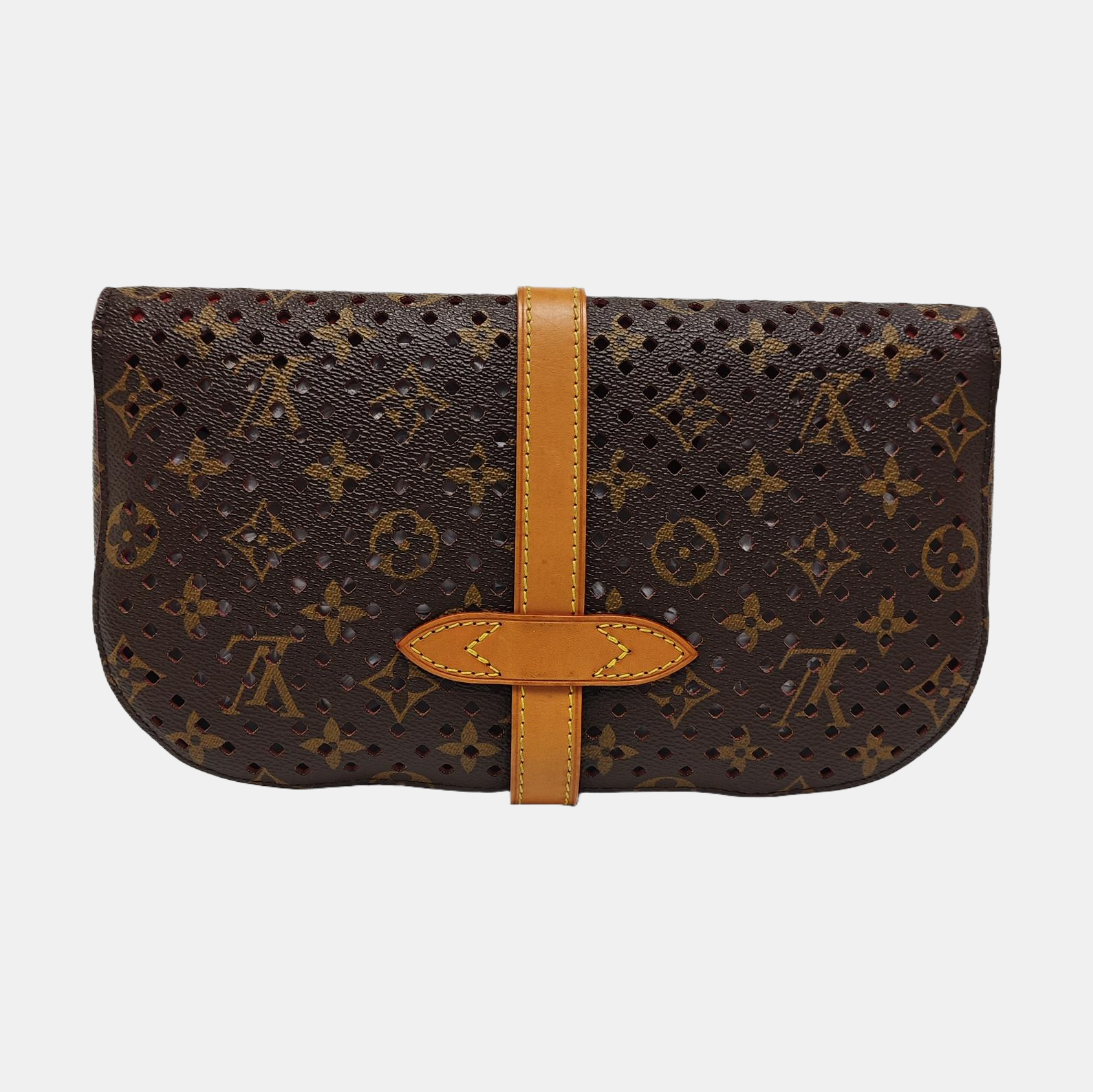 Monogram Coated Canvas Shoulder Bag Brown