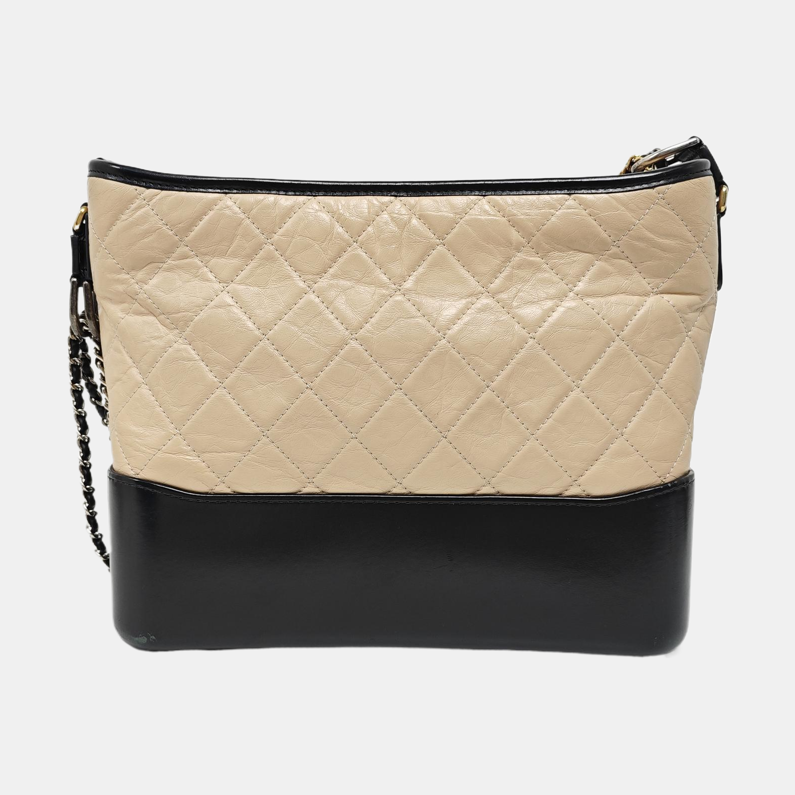 GABRIELLE Medium Quilted Calfskin Beige